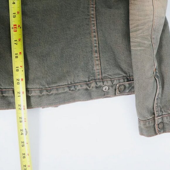 7 for all Mankind Sherpa Lined Denim Womens Jacket VINTAGE, Large - Picture 14 of 14